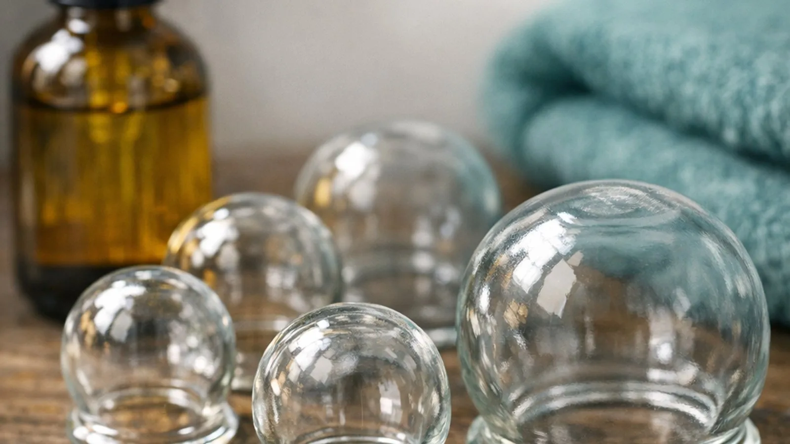 Szklane bańki lekarskie — ilustracja artykułu o cupping therapy