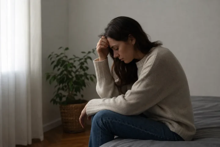depression mental health sad person - Depresja - dziurawiec, światło, ruch. Co naprawdę działa