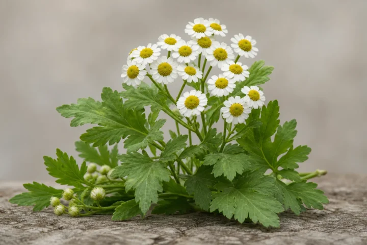 feverfew butterbur herb plant - Migrena a ziołolecznictwo - co naprawdę działa