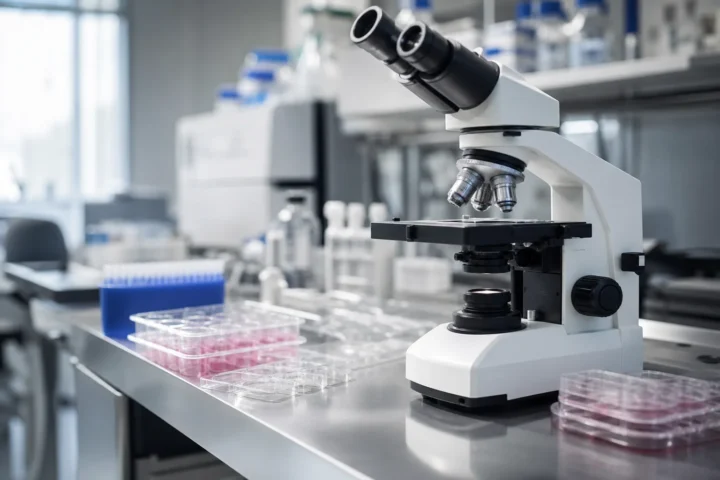 stem cell research microscope laboratory - Terapia komórkami macierzystymi w klinikach prywatnych